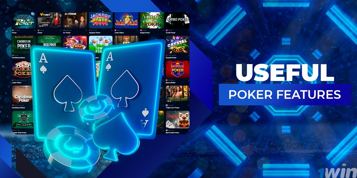 Useful poker features and chips