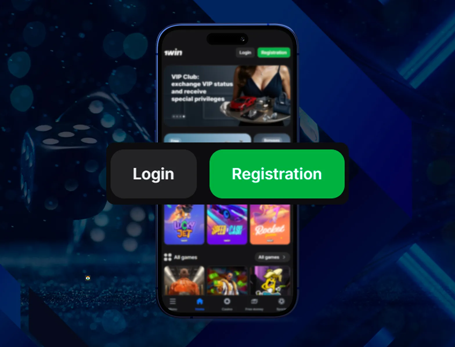 Registering your account in the application.